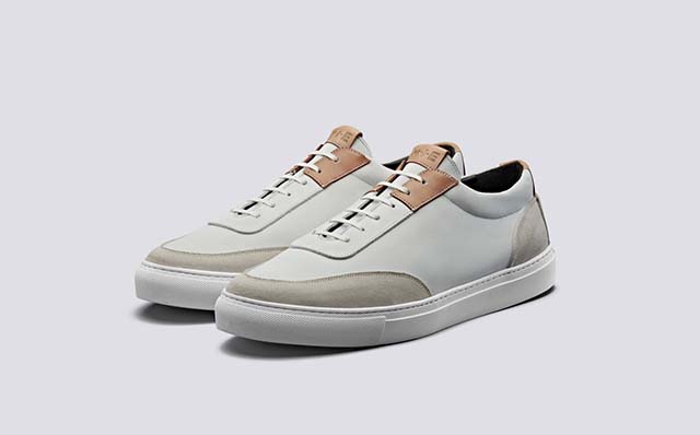Grenson M.I.E. Mens Sneakers in White Suede GRS112225